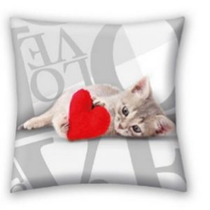 Love Cat párna, 40 x 40 cm