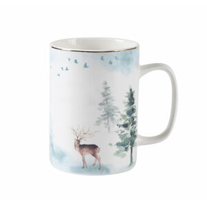 Misty Forest Deer porcelán bögre, 300 ml,