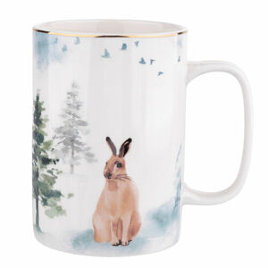 Misty Forest Hare porcelán bögre, 300 ml