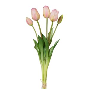 Mű tulipán csokor rózsaszín, 48 cm