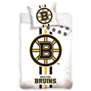 NHL Boston Bruins White pamut ágynemű, 140 x 200 cm, 70 x 90 cm