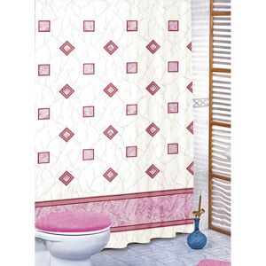 Négyzet  zuhanyfüggöny rózsaszín, 180 x 200 cm