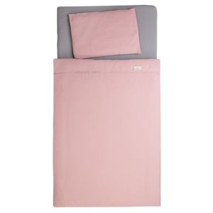 Pamut ágynemű kiságyba, rózsaszín, 100 x 135 cm, 40 x 60 cm