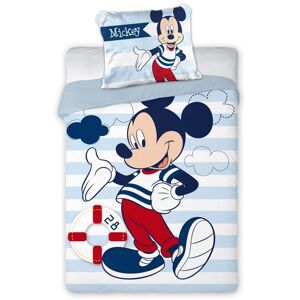 Pamut gyermekágynemű kiságyba Mickey Mouse a tengerész, 100 x 135 cm, 40 x 60 cm