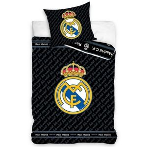 Real Madrid Blue Letters pamut ágynemű, 140 x 200 cm, 70 x 90 cm