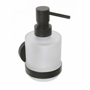 SAPHO XB101 X-Round fekete szappanadagoló,tejüveg/fekete, 200 ml