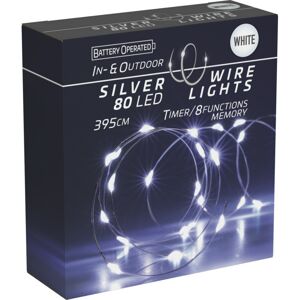 Silver lights fényfüzér időzítővel  80 LED, hideg fehér, 395 cm