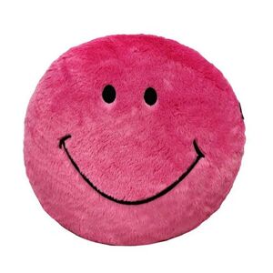 Smiley párna rózsaszín, 45 cm