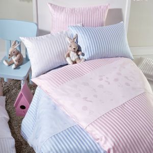Stella Ateliers gyermek damaszt ágynemű Oskar és barátai, rózsaszín, 100 x 135 cm, 40 x 60 cm