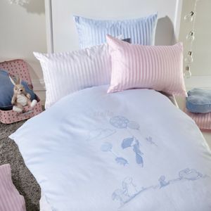 Stella Ateliers gyermek damaszt ágynemű Oskars Abenteuer rózsaszín, 100 x 135 cm, 40 x 60 cm