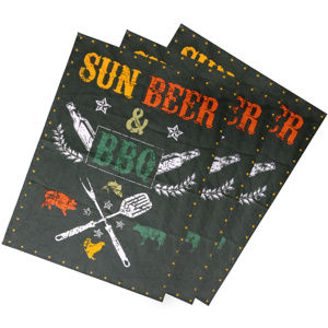 Sun, beer, BBQ konyharuha, 50 x 70 cm, 3 db-os készlet