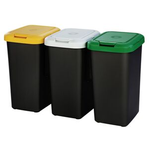 Tontarelli TRIO hulladékgyűjtő 3 x 25 l,fekete
