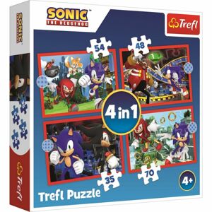 Trefl Sonic kalandtúra puzzle, 4az1-ben(35, 48, 54, 70 darab)