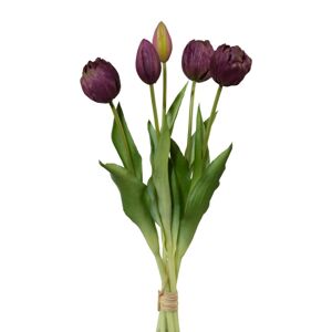 Tulipán műcsokor lila, 39 cm