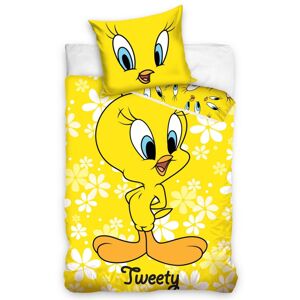 Tweety pamut gyermekágynemű kiságyba, sárga, 100 x 135 cm, 40 x 60 cm