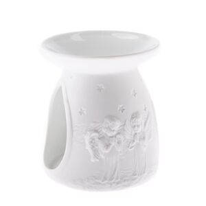Two angels porcelán aromaterápiás lámpa fehér, 12 x 11 cm