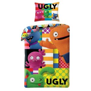 Ugly Dools Patchwork gyermek pamut ágynemű, 140 x 200 cm, 70 x 90 cm