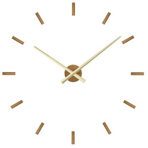 VLAHA VCT1040 Minimal tölgyfa öntapadó óra, arany, átmérő: 80 cm