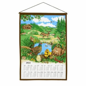 Vadászati textil naptár 2024 pálcával , 45 x 65 cm