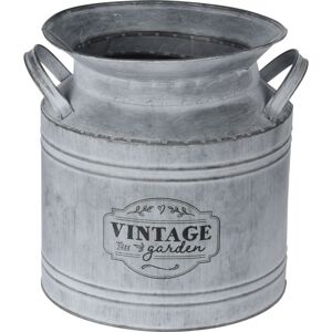 Vintage dekoratív cink tejes kanna, 21 x 22 cm