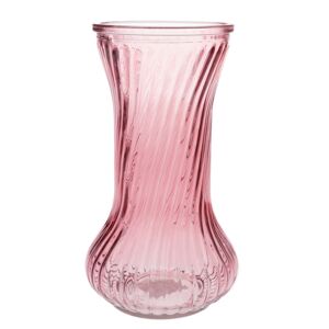 Vivian üvegváza, rózsaszín, 10 x 21 cm