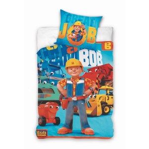 Bob mester gyermek ágynemű kék , 140 x 200 cm, 70 x 90 cm
