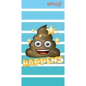 Emoji Happens törölköző, 70 x 140 cm