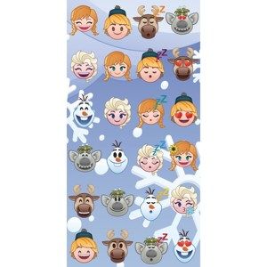 Emoji Jégvarázs Frozen törölköző, 70 x 140 cm
