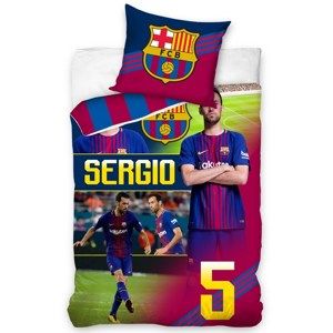 FC Barcelona Sergio pamut ágynemű, 140 x 200 cm, 70 x 80 cm