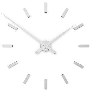 Future Time FT9100SI Modular chrome Dizájner öntapadó óra, átmérő 85 cm