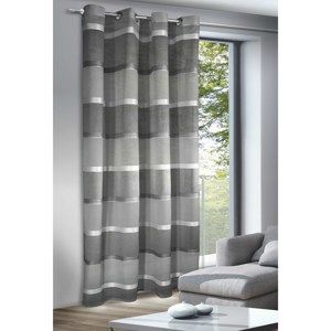 Giada függöny karikákkal, ezüst, 140 x 245 cm