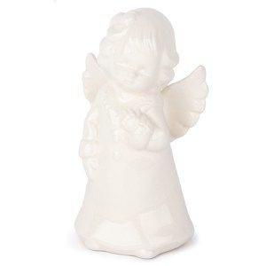 Karácsonyi porcelán angyal Uriel, 15 cm