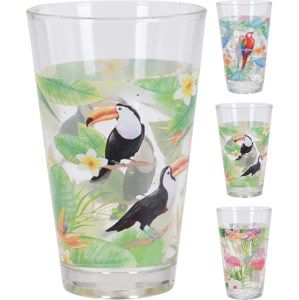 Koopman tukan, papagáj, flamingó pohárkészlet, 300 ml, 3 db