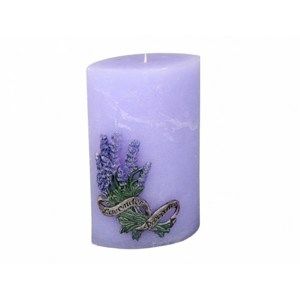 Lavender Dekoratív gyertya, hasáb