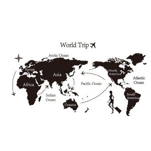 Öntapadós falmatrica World trip világtérkép