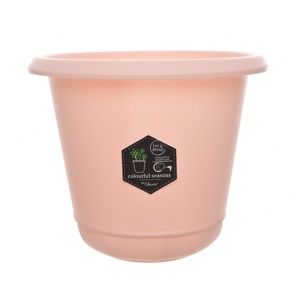 Pastels műanyag virágtartó rózsaszínű, 22 cm
