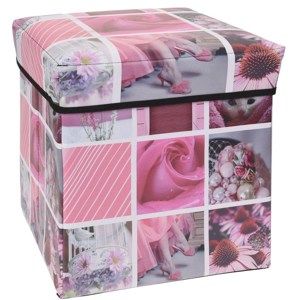 Sienna tároló doboz rózsaszín, 30 x 30 x 30 cm