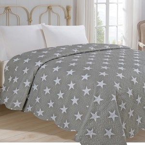 Stars ágytakaró szürke, 220 x 240 cm