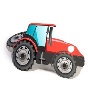 Traktor formázott 3D párna, 25 x 35 cm