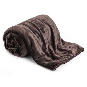 XXL takaró / ágytakaró, sötétbarna, 200 x 220 cm